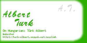 albert turk business card